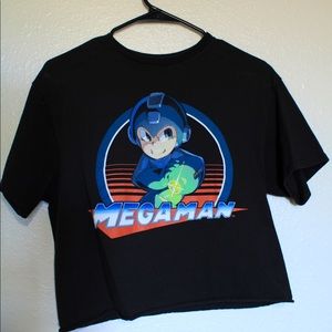 Retro cropped Megaman T-shirt